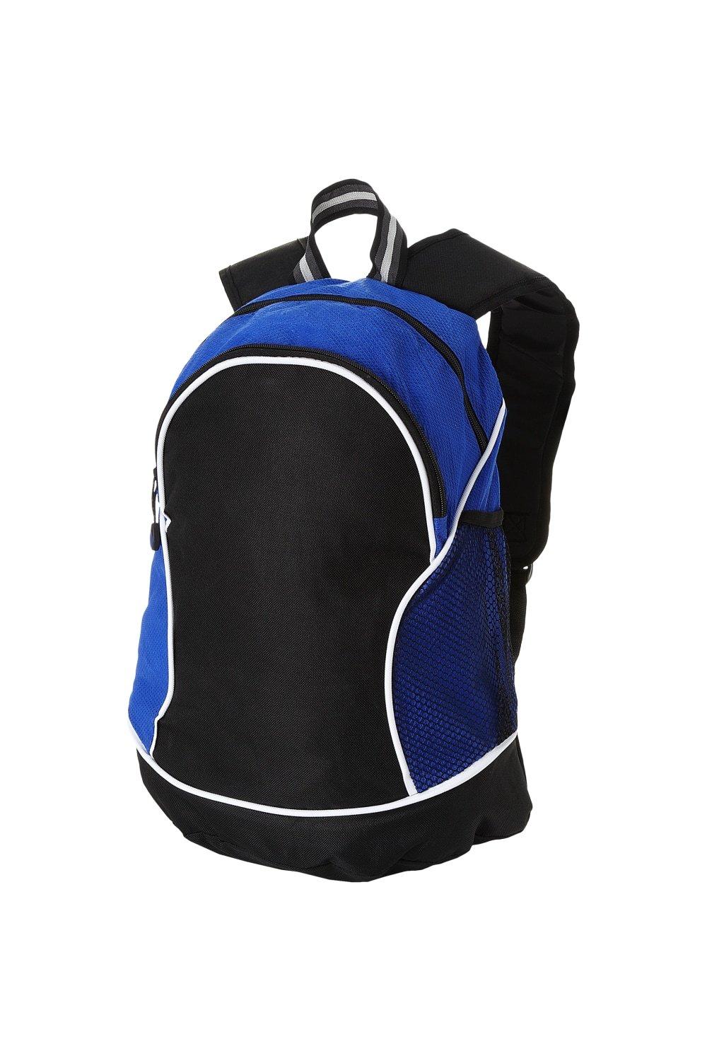  Bullet Boomerang Backpack (29 x 18 x 42 cm) (Solid Black/Royal Blue)